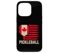 Patriotic Pickleball Canada Distressed Flag Design Case for iPhone 13 Pro