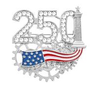 Patriotic Pins Patriotic Sparkly Rhinestone Metal