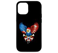 Patriotic Pirate Eagle American Flag Skull Bones 4th of July Case for iPhone 12/12 Pro