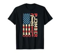 Patriotic Plumber American Flag USA Tools Graphic for Men T-Shirt
