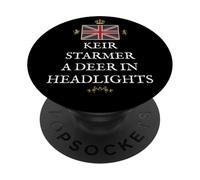 PATRIOTIC PROUD GREAT BRITAIN PRIDE BRITISH DEER HEADLIGHTS PopSockets Adhesive PopGrip