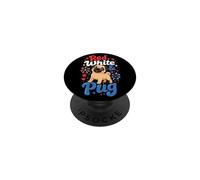 Patriotic Pug Red, White & Pug 4th of July PopSockets Adhesive PopGrip