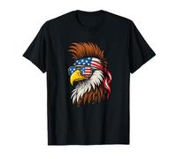 Patriotic Punk Rock Bald Eagle US Flag Bandana Cool Eagle T-Shirt
