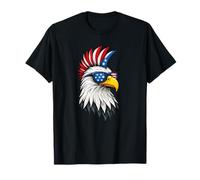 Patriotic Punk Rock White Head Eagle US Flag Bandana Eagle T-Shirt