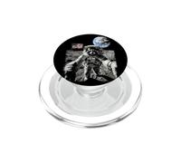 Patriotic Raccoon Astronaut Moon Design Adventure PopSockets PopGrip for MagSafe