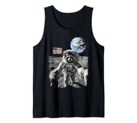 Patriotic Raccoon Astronaut Moon Design Adventure Tank Top