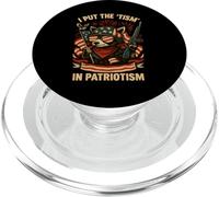 Patriotic Raccoon I Put The Tism in Patriotism PopSockets PopGrip for MagSafe