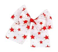 Patriotic Red and Blue Double Layer Bows Hair Clip with America Flag Accent for Kids July 4Th Celebration Children ' s Party Headwear