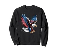 Patriotic Red White and Blue Splatter Eagle Sweatshirt