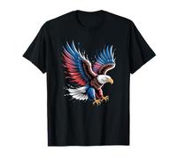 Patriotic Red White and Blue Splatter Eagle T-Shirt