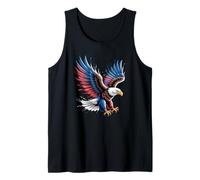 Patriotic Red White and Blue Splatter Eagle Tank Top