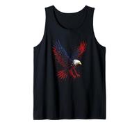 Patriotic Red White and Blue Splatter Eagle Tank Top