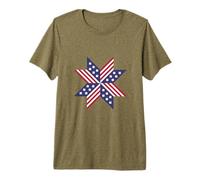 Patriotic Red White Blue Native Stars Stripes Vector Art Premium T-Shirt