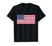 Patriotic Red White Blue Stars and Stripes Flag Value Graphic T-Shirt