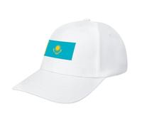 Patriotic Republic of Kazakhstan Flag Baseball Cap, Unisex Adjustable Soft Casual Baseball Caps,Dad Hat for Activities White