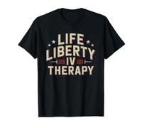 Patriotic Rn Nurse Life Liberty Iv Therapy Funny Fourth July T-Shirt