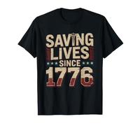 Patriotic Rn Nurse Saving Lives Since 1776 Funny Fourth July T-Shirt
