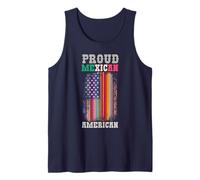 Patriotic Roots Mexican USA Serape Flag American Grown Tank Top