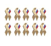 Patriotic Russia Victories Day Commemorative Pin Secure Closure Brooch Badge Accessories for Formal Event Russian Flag Lapel Pin