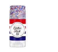 Patriotic Sequins Makeup - Portable Size Adhesive Sequins Makeup, Hair Body Face Glitters, Festive Cosmetic Gel, Chunky | Vibrant Red White Blue Facepaint For 4th Of July Festival Party