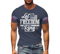 Patriotic Shirts for Men | Patriotic USA Flag Crew Neck | Loose Fit Graphic Tees Fashion Tops Short Sleeve | Navy Blue 3XL