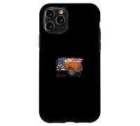 Patriotic Skulls American Flag Tow Truck Drivers Case for iPhone 11 Pro
