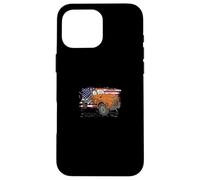 Patriotic Skulls American Flag Tow Truck Drivers Case for iPhone 16 Pro Max