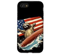 Patriotic Sloth Mastering the Surfboard Outfit Case for iPhone SE (2020) / 7 / 8
