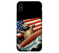 Patriotic Sloth Mastering the Surfboard Outfit Case for iPhone XS Max