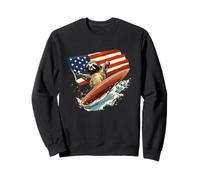 Patriotic Sloth Mastering the Surfboard Outfit Sweatshirt