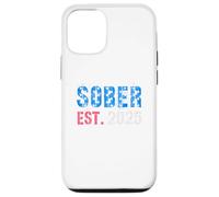 Patriotic SOBER Est 2025 Since NA Recovery Vibes Sobriety Case for iPhone 12/12 Pro