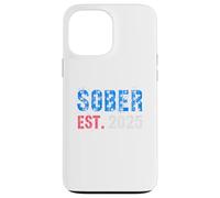 Patriotic SOBER Est 2025 Since NA Recovery Vibes Sobriety Case for iPhone 13 Pro Max