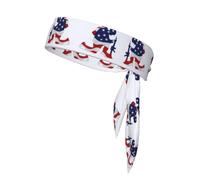 Patriotic Soldier Silhouette Printing Sports Headband Tie,Durable Sports Bandage Headscarf, Ideal For Volleyball & Workoutsâ€‹