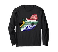 Patriotic South Africa Food Map Africans Long Sleeve T-Shirt