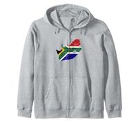 Patriotic South Africa Food Map Africans Zip Hoodie