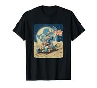 Patriotic Space Costume with Moon Vehicle and US Colors T-Shirt
