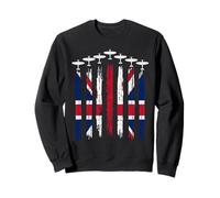 Patriotic Spitfire Fighter Planes Flag UK British Military Sweatshirt