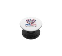 Patriotic Squad 4th Of July US Flag Seals Firecrackers PopSockets Adhesive PopGrip