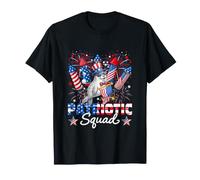 Patriotic Squad 4th of July US Flag Seals Firecrackers T-Shirt