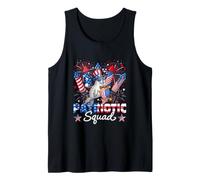 Patriotic Squad 4th of July US Flag Seals Firecrackers Tank Top