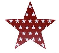 Patriotic Star Decor, 4th of July PVC Ornament, Red White Blue Tabletop | Patriotic Star Decor, Independence Day Ornament, Memorial Day Tabletop Accent, Red White Blue Centerpiece(Red)