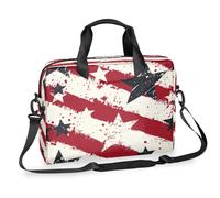 Patriotic Star Of The American Flag Laptop Briefcase for Men Women, 15.7 Inch Business Computer Bag with Detachable Shoulder Strap, Laptop Case Bag Sleeve Messenger Briefcase