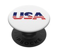 Patriotic Stars and Stripes USA Flag United States Text #1 PopSockets Adhesive PopGrip