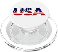 Patriotic Stars and Stripes USA Flag United States Text #1 PopSockets PopGrip for MagSafe