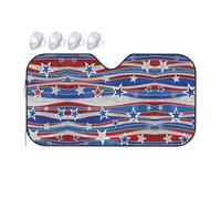 Patriotic Stars Independence Day Printing Upgrade Car Windshield Sun Shade Protect Car From Sun Rays Heat Damage,Vehicle Accessories