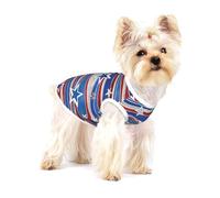 Patriotic Stars Strips Independence Day Cotton Pet T-Shirt Sleeveless Stretchy Puppy Tshirts Pet Vest Soft For Small Pets