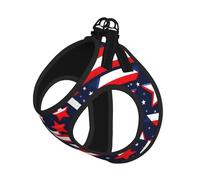 Patriotic Stars Strips Independence Day Print Print Dog Harness Adjustable Walk Puppy Harnesses Leash Clips Pet Harnesses Training Pet Vest