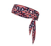 Patriotic Stars Strips Independence Day Print Soft and Breathable Lightweight Headscarf Double-Sided Sports Head Tie
