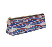 Patriotic Stars Strips Independence Day Print Students Supplies Higher Capacity Pencil Pouch Pen Case School Travel Office Desk