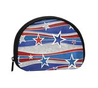 Patriotic Stars Strips Independence Day Prints Coin Purse for Women Cute Small Change Wallet Mini Coin Purses Pouch with Zipper